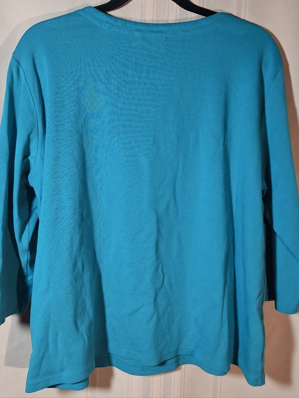 RAFAELLA Turquoise Eyelet Zip-Front Top - Picture 2 of 6